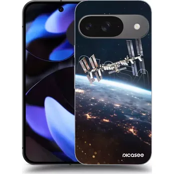 Pouzdro na mobilní telefon Picasee silikonový černý obal pro Google Pixel 9 - Station