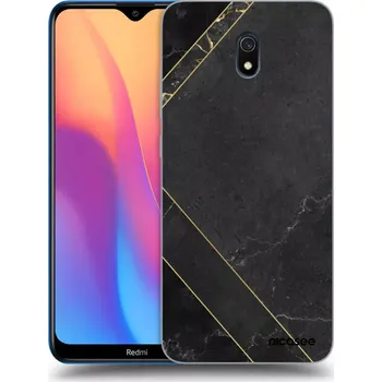 Pouzdro na mobilní telefon Picasee silikonový průhledný obal pro Xiaomi Redmi 8A - Black tile