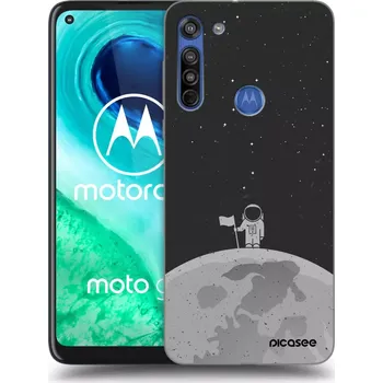 Pouzdro na mobilní telefon Picasee silikonový průhledný obal pro Motorola Moto G8 - Astronaut