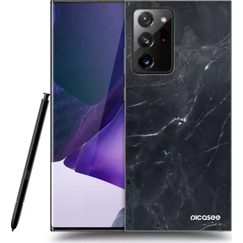 Pouzdro na mobilní telefon Picasee silikonový průhledný obal pro Samsung Galaxy Note 20 Ultra - Black marble