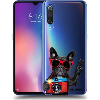 Pouzdro na mobilní telefon Picasee silikonový průhledný obal pro Xiaomi Mi 9 - Francouzský Buldoček