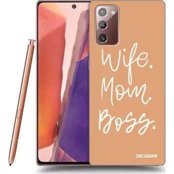 Pouzdro na mobilní telefon Picasee silikonový průhledný obal pro Samsung Galaxy Note 20 - Boss Mama