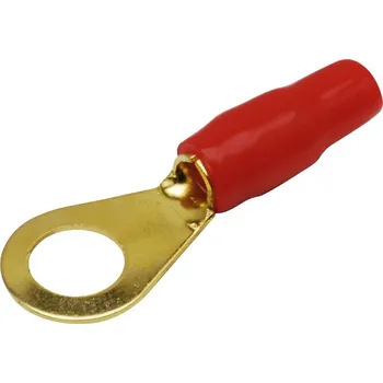 elektrický kabel Oko pro 6 mm² kabel / 8,4 mm otvor / 14 mm šířka - červené