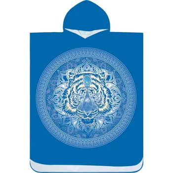 Ručník Textilomanie Plážové pončo TIGER 80x145 cm modré