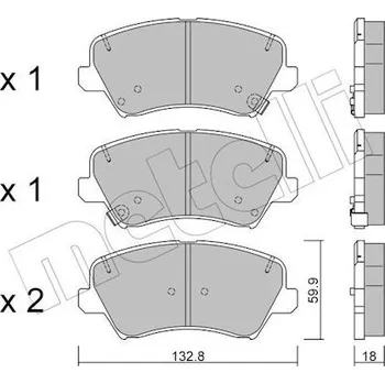 Brzdová destička Sada brzdových destiček, kotoučová brzda METELLI 22-0944-0