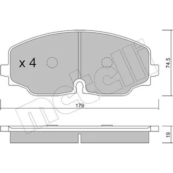 Brzdová destička Sada brzdových destiček, kotoučová brzda METELLI 22-1171-0