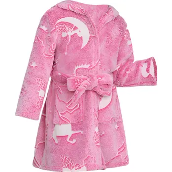Dámský župan Excellent Hřejivý plyšový župan růžový vel.116 - Ve tmě svítící 3D efekty