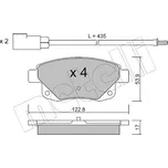 Sada brzdových destiček, kotoučová brzda METELLI 22-0681-0