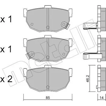 Auto-moto Sada brzdových destiček, kotoučová brzda METELLI 22-0362-0