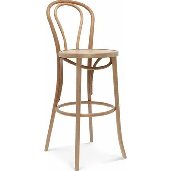 Barová židle Dřevěný barový stolička BST-18 Fameg s opěrkou do kuchyně a jídelny, na míru, 75 cm
