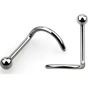 Piercing Zahnutý piercing do nosu s kuličkou NSB InfinityPierce.cz (Zahnutý piercing do nosu s kuličkou z chirurgické oceli NSB)