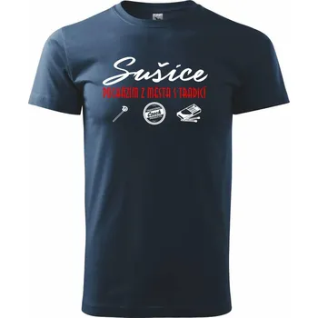 Pánské tričko Sušice město s tradicí - Triko extra velké (5-8XL) - 6XL ( Námořní modrá (téměř černá) )