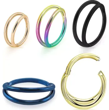 Piercing Barevný kroužek dvojitý různých délek a barev SGSH32T (Barevný piercing dvojitý různých délek a barev SGSH32T)