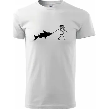 Pánské tričko Velký rybář - Triko extra velké (5-8XL) - 8XL ( Bílá )