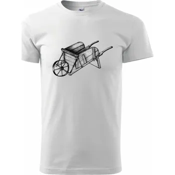 Pánské tričko Trakař kreslený - Triko extra velké (5-8XL) - 7XL ( Bílá )