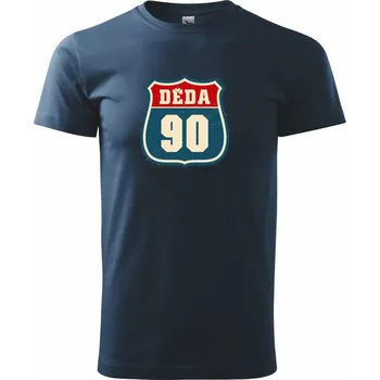 Pánské tričko Děda 90 - Triko extra velké (5-8XL) - 7XL ( Námořní modrá (téměř černá) )