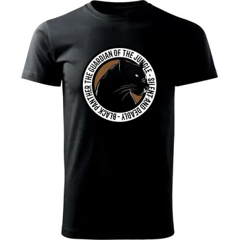 Pánské tričko Panther round - Triko extra velké (5-8XL) - 7XL ( Černá )