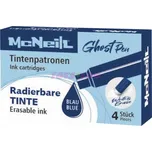 Colorino 3469900007 bombičky dogumovacího plnicího pera, 4ks barva modrá