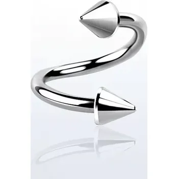 Piercing Ocelová spirála s kužely v různých délkách SPECN (Ocelová spirála s kužely v různých délkách z chirurgické oceli SPECN)