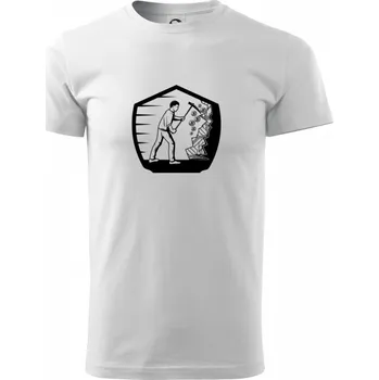 Pánské tričko Crypto horník - Triko extra velké (5-8XL) - 6XL ( Bílá )