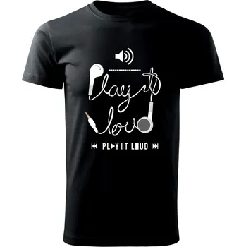 Play it loud - Triko extra velké (5-8XL) - 7XL ( Černá )