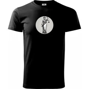 Pánské tričko Themis bohyně spravedlnosti - Triko extra velké (5-8XL) - 7XL ( Černá )