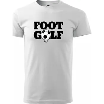 Pánské tričko Footgolf nápis - Triko extra velké (5-8XL) - 7XL ( Bílá )