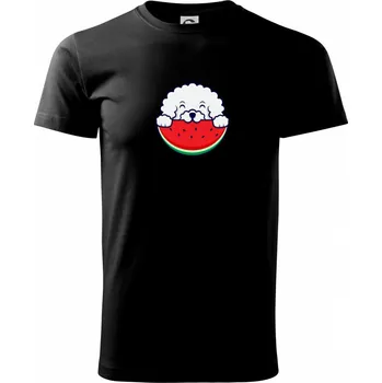 Pánské tričko Bišonek s melounem - Triko extra velké (5-8XL) - 6XL ( Černá )