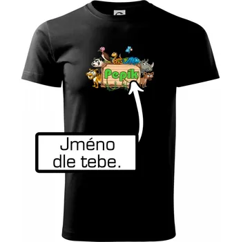 Zvířátka a jméno - Triko extra velké (5-8XL) - 6XL ( Černá )