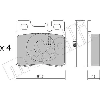 Brzdová destička Sada brzdových destiček, kotoučová brzda METELLI 22-0203-0