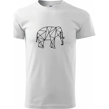 Geometrie - slon - Triko extra velké (5-8XL) - 6XL ( Bílá )