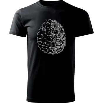 Pánské tričko Mechanický mozek - Triko extra velké (5-8XL) - 8XL ( Černá )