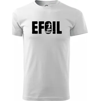 Pánské tričko Efoil nápis - Triko extra velké (5-8XL) - 8XL ( Bílá )