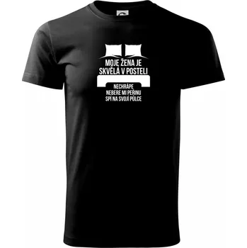 Moje žena je skvělá v posteli - Triko extra velké (5-8XL) - 8XL ( Černá )