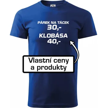 Pánské tričko Párek na tácek a klobása - Triko extra velké (5-8XL) - 7XL ( Královská modrá )
