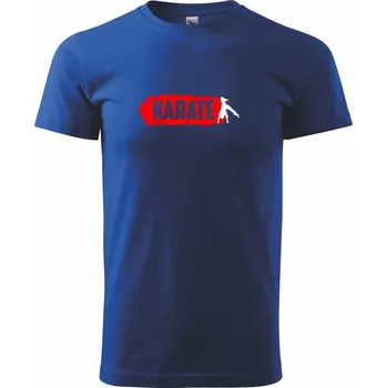 Pánské tričko Karate nápis - Triko extra velké (5-8XL) - 6XL ( Královská modrá )