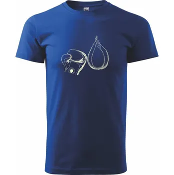 Pánské tričko Boxerská hruška - Triko extra velké (5-8XL) - 8XL ( Královská modrá )