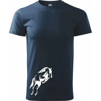 Pánské tričko Kůň na zadních - Triko extra velké (5-8XL) - 6XL ( Námořní modrá (téměř černá) )
