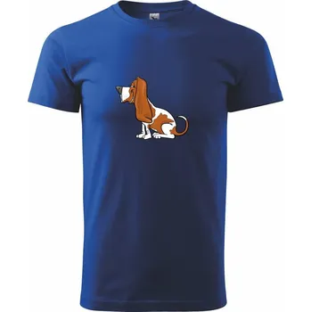 Baset s kulišáckým pohledem - Triko extra velké (5-8XL) - 8XL ( Královská modrá )