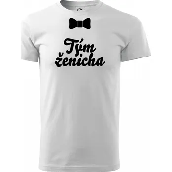 Pánské tričko Rozlučka motýlek - tým ženicha - Triko extra velké (5-8XL) - 6XL ( Bílá )