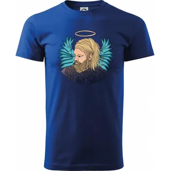 Pánské tričko Anděl malovaný - muž (Pecka design) - Triko extra velké (5-8XL) - 8XL ( Královská modrá )