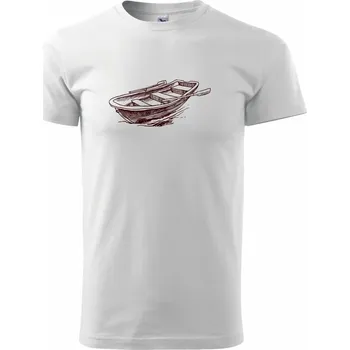 Pánské tričko Loďka bez rybáře - Triko extra velké (5-8XL) - 7XL ( Bílá )