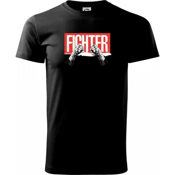 Fighter pěsti - Triko extra velké (5-8XL) - 6XL ( Černá )