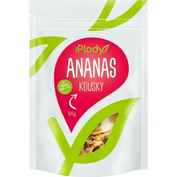 Sušené ovoce iPlody Ananas sušený, kousky 100 g Výprodej exp. 05.12.2025