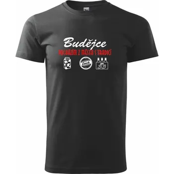 Budějce město s tradicí - Triko extra velké (5-8XL) - 7XL ( Černá )