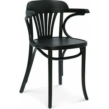 Křeslo Čalouněná jídelní židle s područkami Fameg B-165 CATA retro dřevo na míru