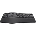 TRUST klávesnice Keyra, Ergonomická, Bezdrátová, US, černá