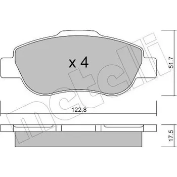 Auto-moto Sada brzdových destiček, kotoučová brzda METELLI 22-0638-0