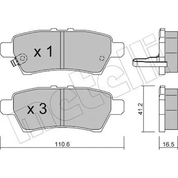 Brzdový systém Sada brzdových destiček, kotoučová brzda METELLI 22-0744-0