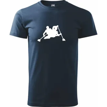 Pánské tričko Kanoe dvojka - Triko extra velké (5-8XL) - 8XL ( Námořní modrá (velmi tmavá - téměř černá) )